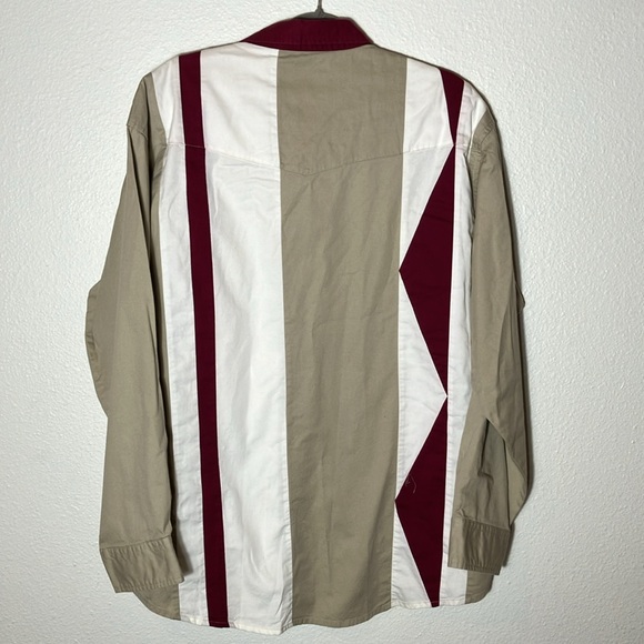 Wrangler Western Shirt Mens Large cotton long sleeve collar cowboy Texas - Picture 4 of 4